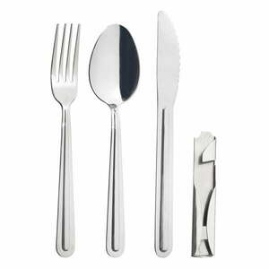 Sztućce 4 szt. ze stali nierdzewnej w kolorze srebra KEMP – Orion obraz