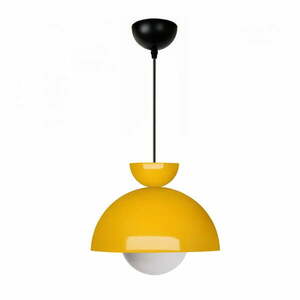 Żółta lampa wisząca z metalowym kloszem ø 25 cm Arta – Opviq lights obraz