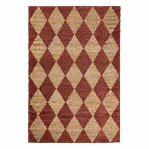 Chodnik z mieszanki juty tkany ręcznie w kolorze terakoty 60x230 cm Effie Diamond – Flair Rugs obraz