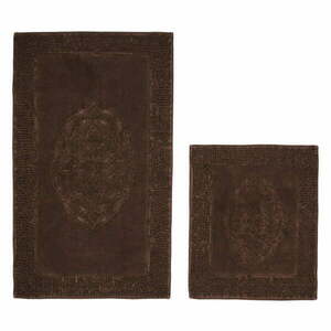 Ciemnobrązowe dywaniki łazienkowe zestaw 2 szt. 60x100 cm – Foutastic obraz