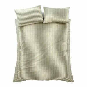 Zielona pościel jednoosobowa 135x200 cm Cotton Rich Woven Stripe – Pineapple Elephant obraz