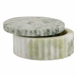 Jasnozielony kamienny pojemnik dekoracyjny ø 15x6 cm Marble – PT LIVING obraz