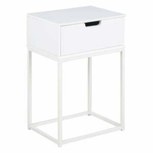 Biała szafka nocna Actona Mitra, 40x30 cm obraz