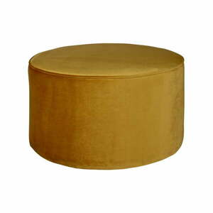 Musztardowy puf WOOOD Sara Low obraz