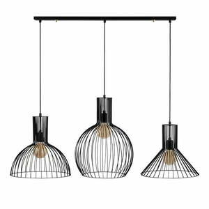 Czarna lampa wisząca z metalowym kloszem Fellini – Opviq lights obraz