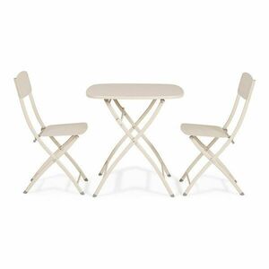 Beżowy stalowy zestaw mebli ogrodowych dla 2 osób Yvonne – Bizzotto obraz