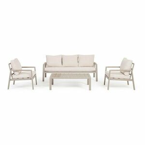 Beżowy aluminiowy zestaw mebli ogrodowych dla 5 osób Elna – Bizzotto obraz