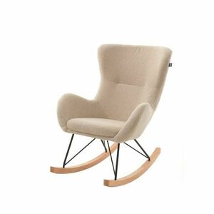 Beżowy dziecięcy fotel bujany z materiału bouclé Rocky – Vipack obraz