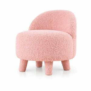 Jasnoróżowy fotel dziecięcy z materiału bouclé Moouv – Artie obraz