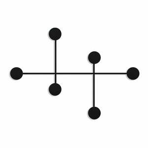 Czarny metalowy wieszak ścienny Dama – Kalune Design obraz