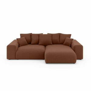 Ceglasty rozkładany narożnik ze schowkiem (strona zmienna) Luma – Ropez obraz