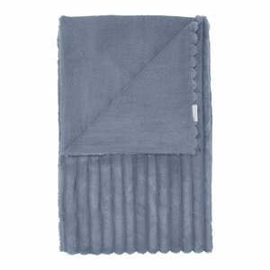Niebieski koc z mikropluszu 130x170 cm Cosy Ribbed – Catherine Lansfield obraz