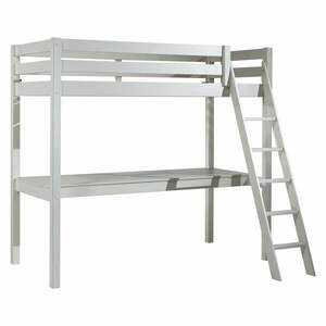 Białe podwyższone łóżko dziecięce z litego drewna sosnowego 140x200 cm PINO – Vipack obraz