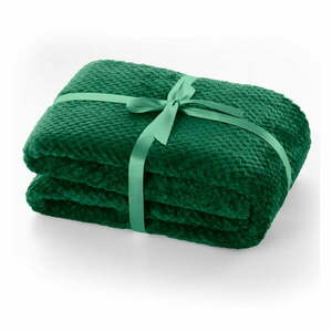 Ciemnozielony koc z mikrowłókna DecoKing Henry, 220x240 cm obraz