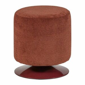 Czerwony puf z materiału bouclé Islen – WOOOD obraz