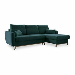 Turkusowy narożnik rozkładany Miuform Scandic Lagom, prawostronny obraz