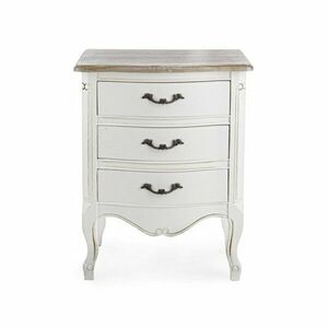 Biała szafka z litego drewna paulowni 50x66x35 cm Justine – Bizzotto obraz