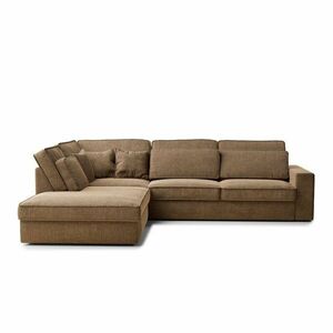 Jasnobrązowy narożnik z tkaniny szenilowej (lewostronny/w kształcie litery L) Kirou – Maison de Rêve obraz