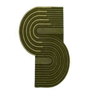 Zielony wełniany dywan tkany ręcznie 200x290 cm Conway Retro – Flair Rugs obraz