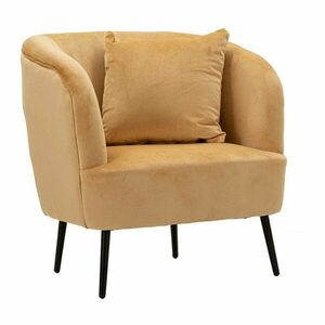 Jasnobrązowy aksamitny fotel Browy – Mauro Ferretti obraz