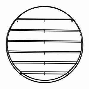 Czarny wiszący metalowy regał na wino liczba butelek 12 80x80x9 cm Redondo – PT LIVING obraz