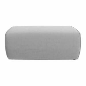 Jasnoszary aksamitny podnóżek Kapua – Makamii obraz