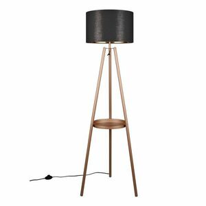 Brązowa lampa stojąca z półką (wys. 152 cm) Colette – Reality obraz