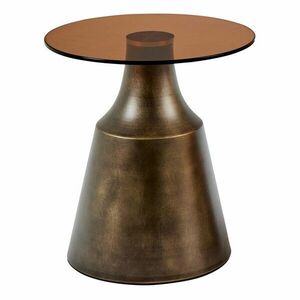 Brązowy stalowy okrągły stolik ø 45 cm Dunsley – Actona obraz