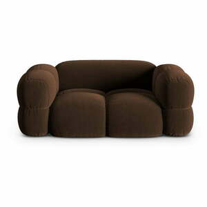Ciemnobrązowa aksamitna sofa 180 cm Loretto – Cosmopolitan Design obraz