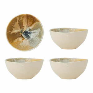 Kremowe kamionkowe miski zestaw 4 szt. 525 ml Lacey – Bloomingville obraz