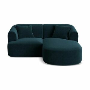 Morski aksamitny narożnik (prawostronny/z szezlongiem) Campi – Cosmopolitan Design obraz