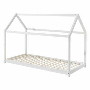 Białe łóżko dziecięce w kształcie domku Vipack Cabane, 90 x 200 cm obraz
