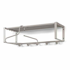Szarobrązowy metalowy wieszak ścienny z półką 70 cm Rex – Spinder Design obraz