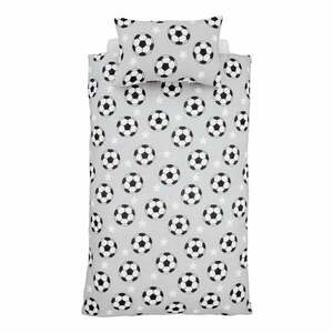 Szara flanelowa pościel dziecięca dwuosobowa 200x200 cm Football Stars – Catherine Lansfield obraz