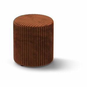 Ceglasty sztruksowy puf Dia – Micadoni obraz