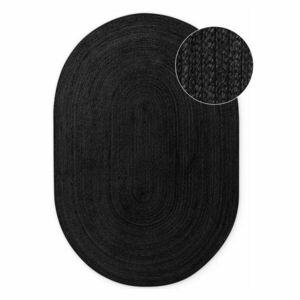 Czarny dywan z juty dwustronny/tkany ręcznie 160x230 cm Braided – Hanse Home obraz