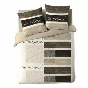 Brązowa bawełniana pościel dwuosobowa 3-częściowa 260x240 cm So Natural – douceur d'intérieur obraz