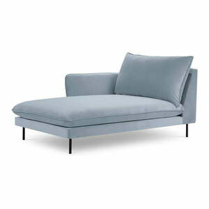 Jasnoniebieski aksamitny szezlong (lewostronny) Vienna – Cosmopolitan Design obraz