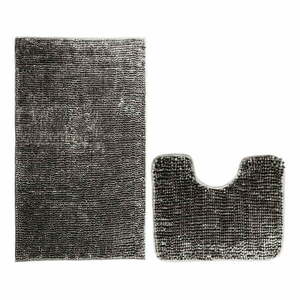 Ciemnoszare dywaniki łazienkowe do WC zestaw 2 szt. 80x50 cm Bati – Restilo obraz