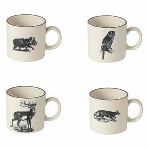 Czarno-beżowe kamionkowe kubki zestaw 4 szt. 350 ml Elements – Costa Nova obraz