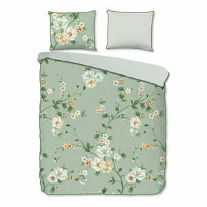 Zielona pościel dwuosobowa z satyny bawełnianej 200x220 cm Sizena – Descanso obraz