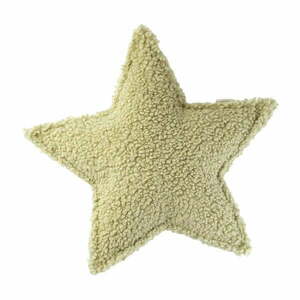 Zielona poduszka na sofę dziecięcą z materiału bouclé Star – Wigiwama obraz