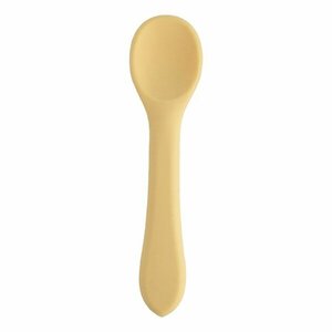 Żółta łyżeczka dla dzieci z silikonu – Orion obraz