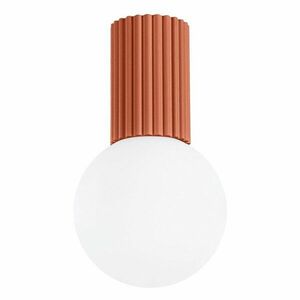 Pomarańczowa lampa sufitowa ze szklanym kloszem ø 12 cm Orbital – Sollux obraz