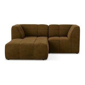 Musztardowy aksamitny narożnik (lewostronny/z szezlongiem) Aloha – Makamii obraz