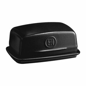 Czarna maselniczka ceramiczna – Emile Henry obraz