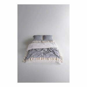 Jasnoszary zestaw narzuty na łóżko i poszewki na poduszkę z bawełny renforcé 180x240 cm Bella Calm Ruffle – Mila Home Luxury obraz