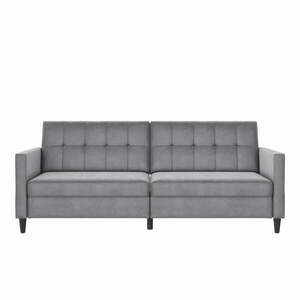 Jasnoszara aksamitna sofa 203 cm Hartford – Støraa obraz