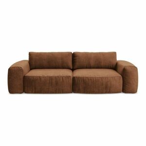 Rozkładana sofa z tkaniny szenilowej w kolorze terakoty 275 cm Kuki – Makamii obraz