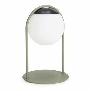 Zielona lampa stołowa LED ze ściemniaczem z plastikowym kloszem (wysokość 21 cm) Pansy – Bizzotto obraz